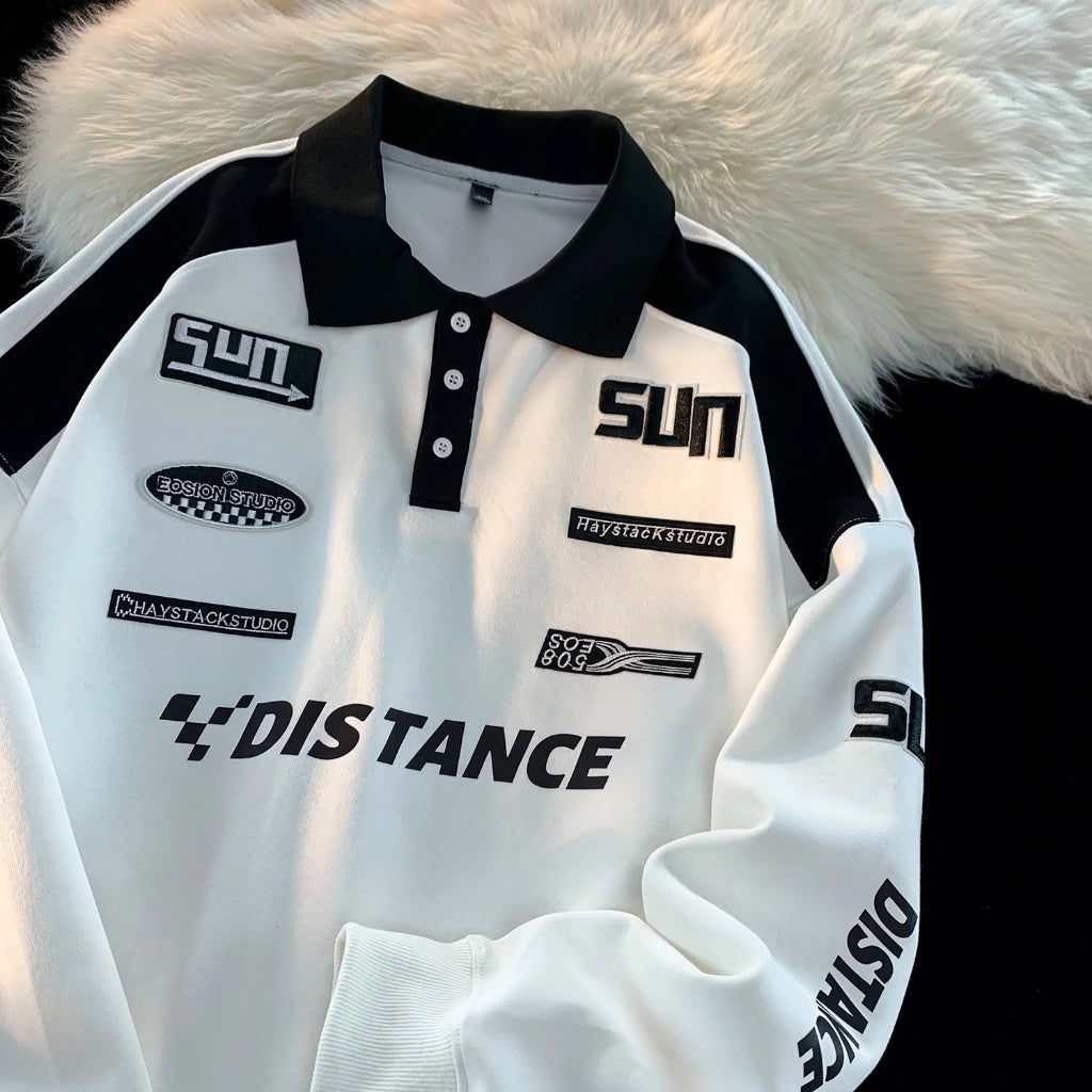 Men casual long sleeve polo shirt