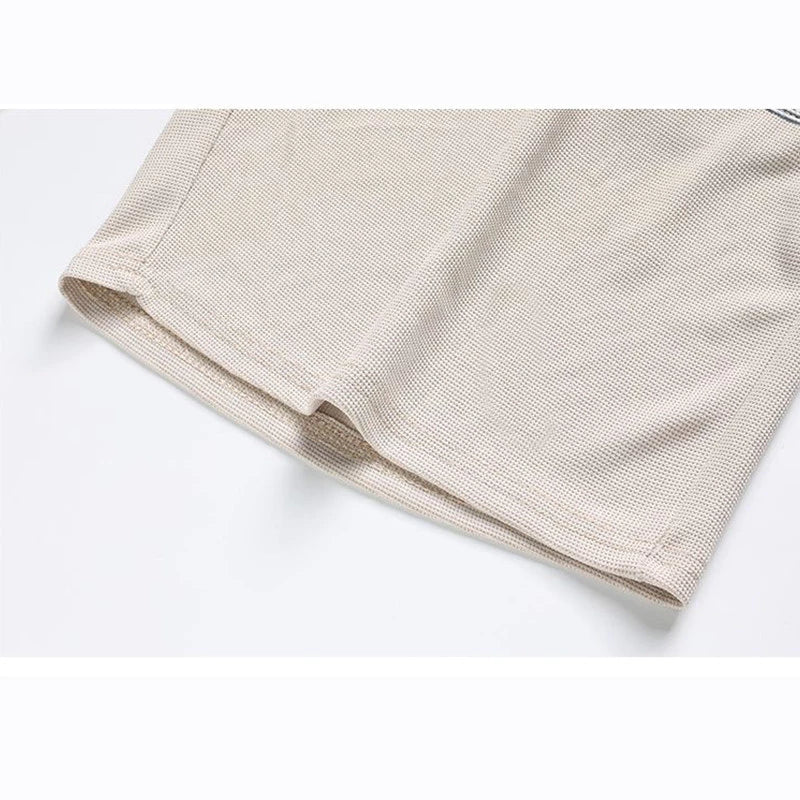 Men Short Sleeve Set Handsome T-shirt+Shorts Set